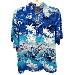 Rina Hawaiian Shirt palm trees Ocean